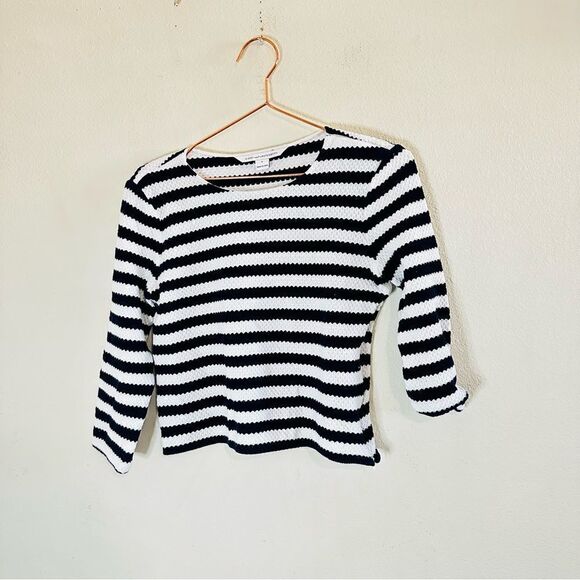 NWOT Diane Von Furstenberg Giselle Striped Top 8 - Picture 3 of 6